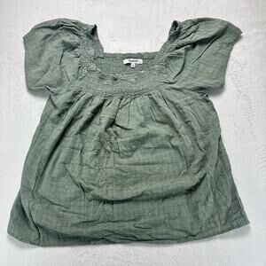 Madewell Women's Square-neck Smocked Top Dotted Vines size XS